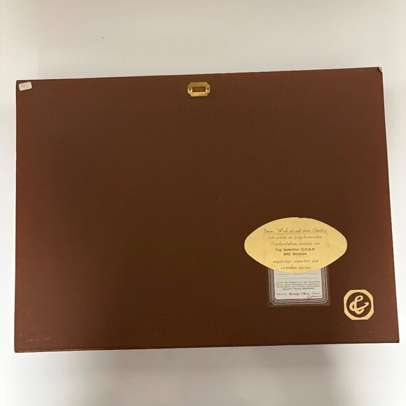 Bottega DArte Munich Marketplace Scene 925 Silver Plate Lithograph Italy Vintage - Picture 3 of 10